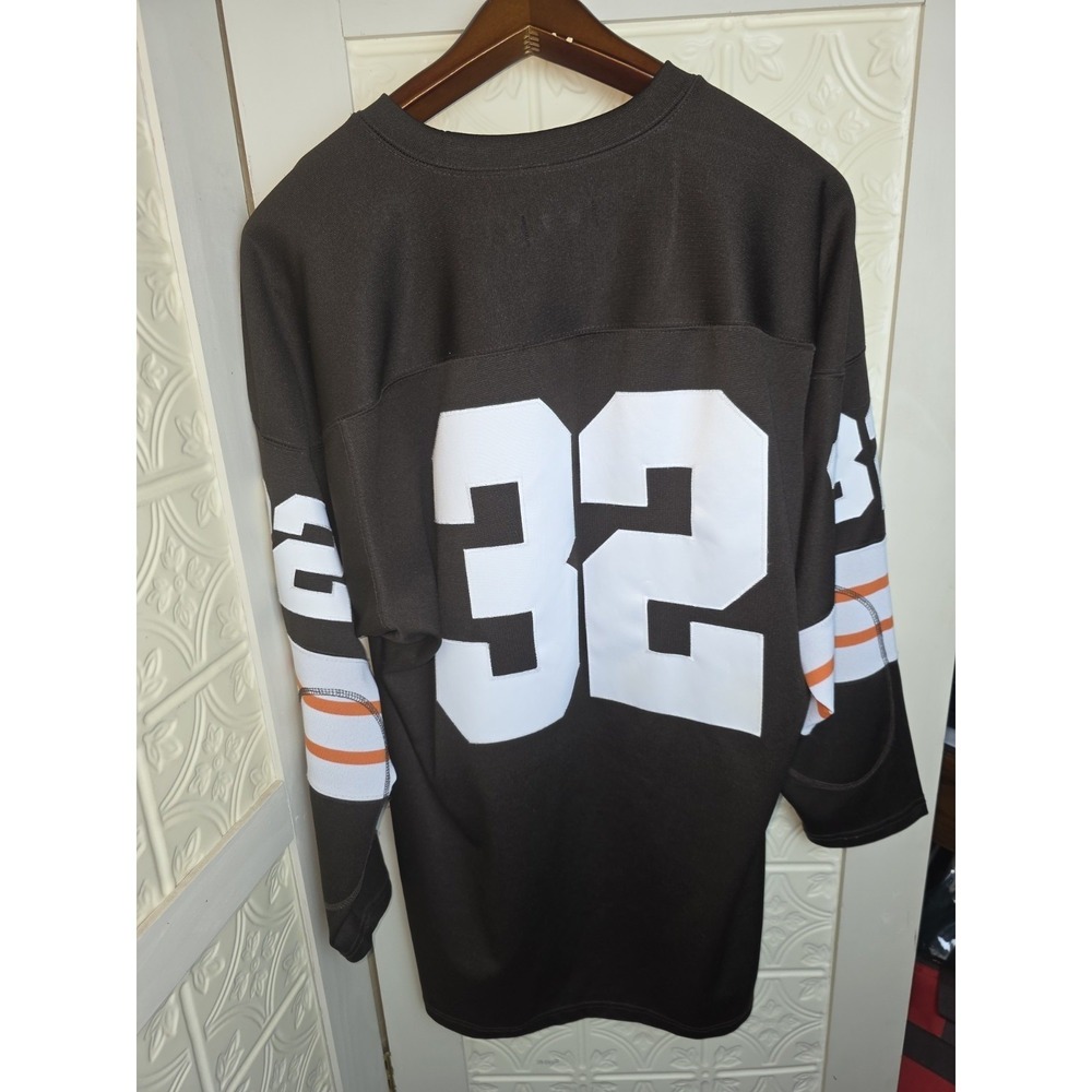 Mitchell & Ness Jim Brown Cleveland Browns 1965 Throwback Jersey 32 Mens 48 XL - Picture 2 of 6